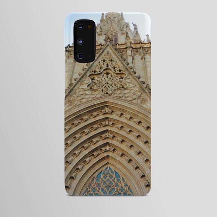 Spain Photography - Cathedral Of Barcelona Seen From Below Android Case