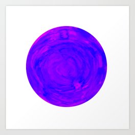 purple pink watercolor swirl sphere Art Print