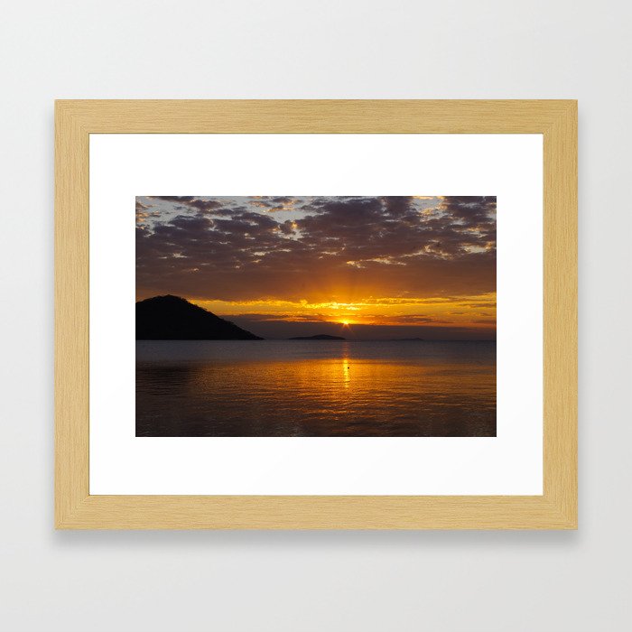 Lake Malawi Sunset Framed Art Print