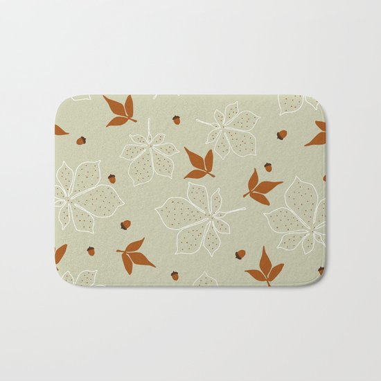 Autumn Leaves Pattern Bath Mat