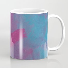 abstract splatter brush stroke painting texture background in pink blue Coffee Mug