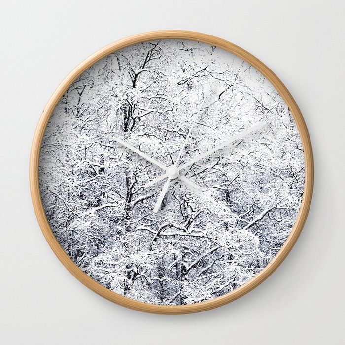 Winter is here - Snowy Birches Winter Scene #decor #society6 #buyart Wall Clock