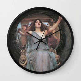 Circe Offering the Cup to Ulysses, John William Waterhouse Wall Clock | Magic, Preraphielite, Historical, Classic, Dress, Painting, Cerce, Greek, Waterhouse, Mythology 