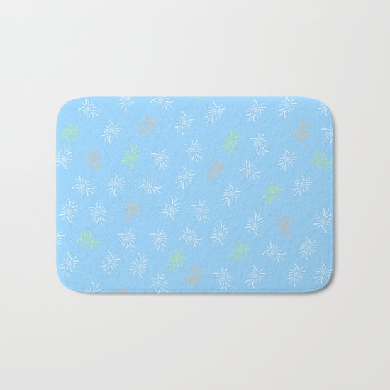 Blue Marine Feather Bath Mat