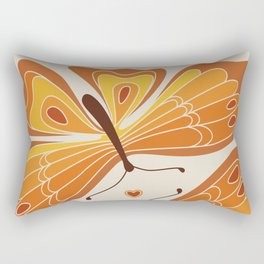 Retro butterfly 70s Rectangular Pillow | Orange, Fall, Midcentury, Modern, Bold, Pattern, Graphicdesign, Groovy, Indie, Digital 