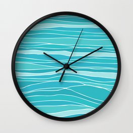 Caribbean Blue Ocean Waves Wall Clock
