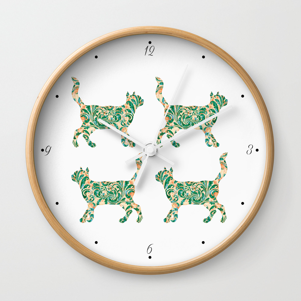 Home Diy Wall Clock Cat Walking Silhouette Home Furniture Diy Breadcrumbs Ie