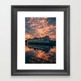 Friday Harbor Ferry Framed Art Print