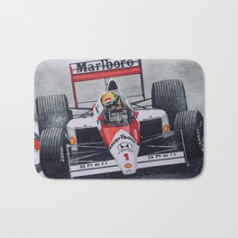 Senna, King of the rain Bath Mat | Daro, Formula1, Ayrton, Drive, Colored Pencil, Daroartcars, Racing, Mclarenf1, Acrylic, Rain 