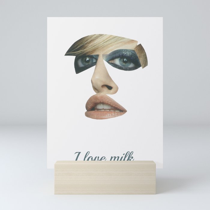 I love milk Mini Art Print