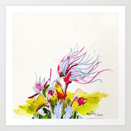 Floral Orchestra #12 [Old Man's Whiskers] Art Print