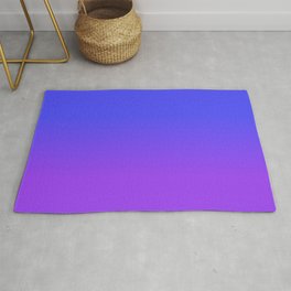 Neon Purple and Bright Neon Blue Ombré Shade Color Fade Area & Throw Rug