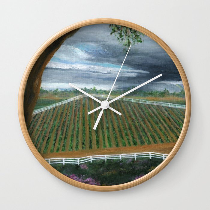 Paso Robles Vineyard Wall Clock