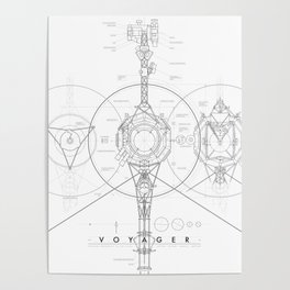 Voyager Blueprint Poster