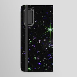 Galaxies of the Universe indigo blue green Android Wallet Case