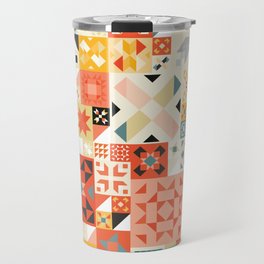 Modern Quilt Pattern Travel Mug