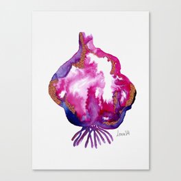 Watercolor Bulb - Blue-Purple Canvas Print