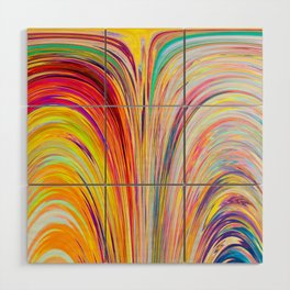 Psychedelic Fountain Wood Wall Art