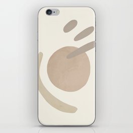 Neutral Beige Abstract Drawing 6 iPhone Skin