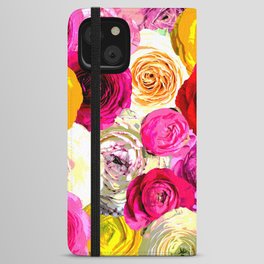 I Love Ranunculus Flowers iPhone Wallet Case