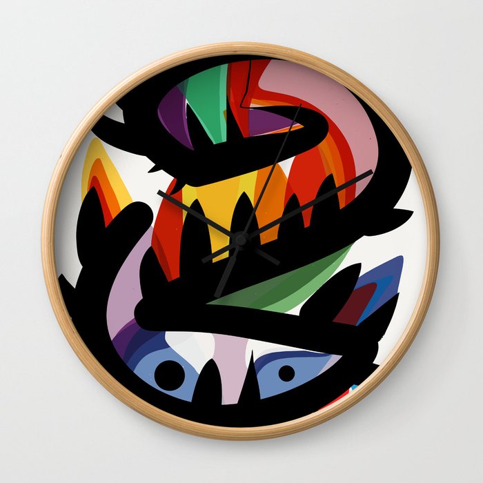 Depemiro Abstract Colorful Art Wall Clock