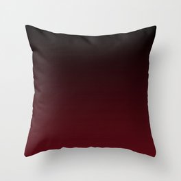 Cranberry and Black Gradient Throw Pillow