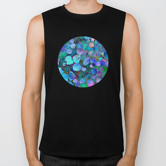 Colored Wood Pile 3 Biker Tank