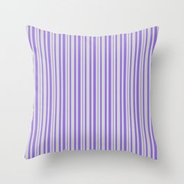 [ Thumbnail: Light Gray & Purple Colored Lines Pattern Throw Pillow ]