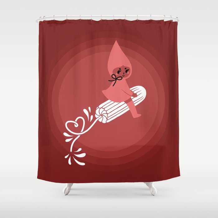 that time of the month, tampon Shower Curtain by Janika Keskitalo