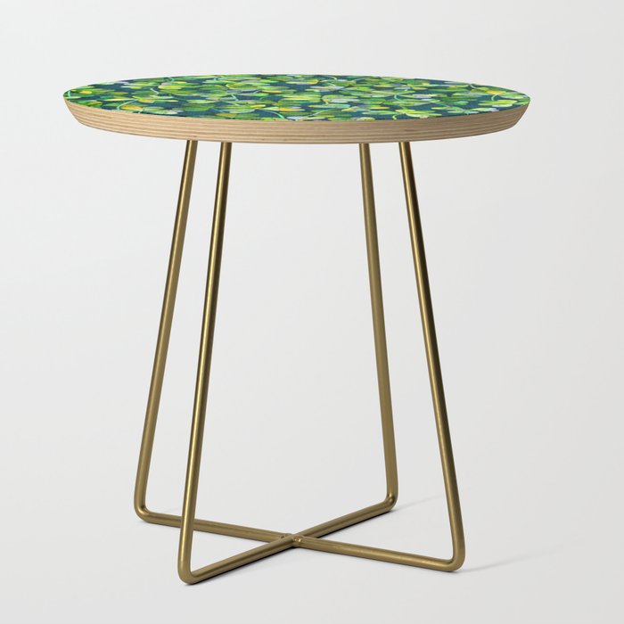 Lucky Clovers in Emerald Green Side Table