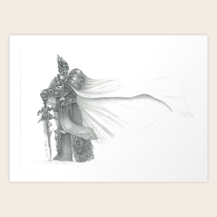 Arthas The Lich King Warcraft Hero Fanart Art Print By Edvena Society6 Faz um tempo que estou trabalhando essa peca e estou muito feliz com o resultado. arthas the lich king warcraft hero fanart art print by edvena