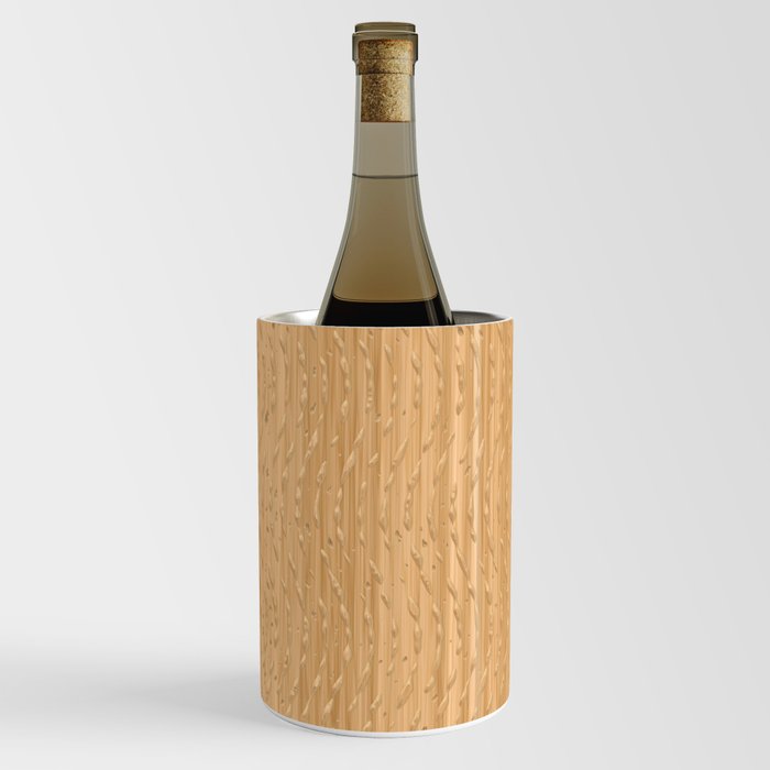 Light brown engraved wood board Wine Chiller