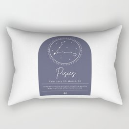 Pisces Zodiac | Denim Arch Rectangular Pillow