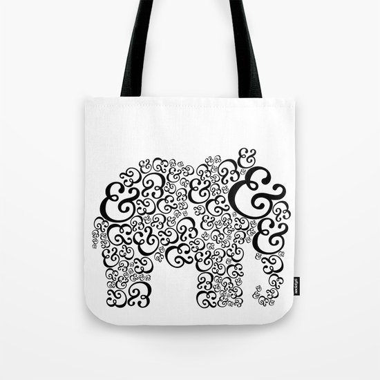 Ampersand Elephant Tote Bag