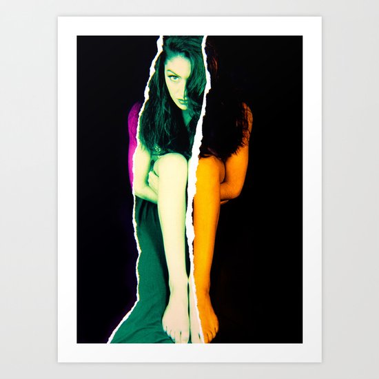 Ripped Girl Art Print