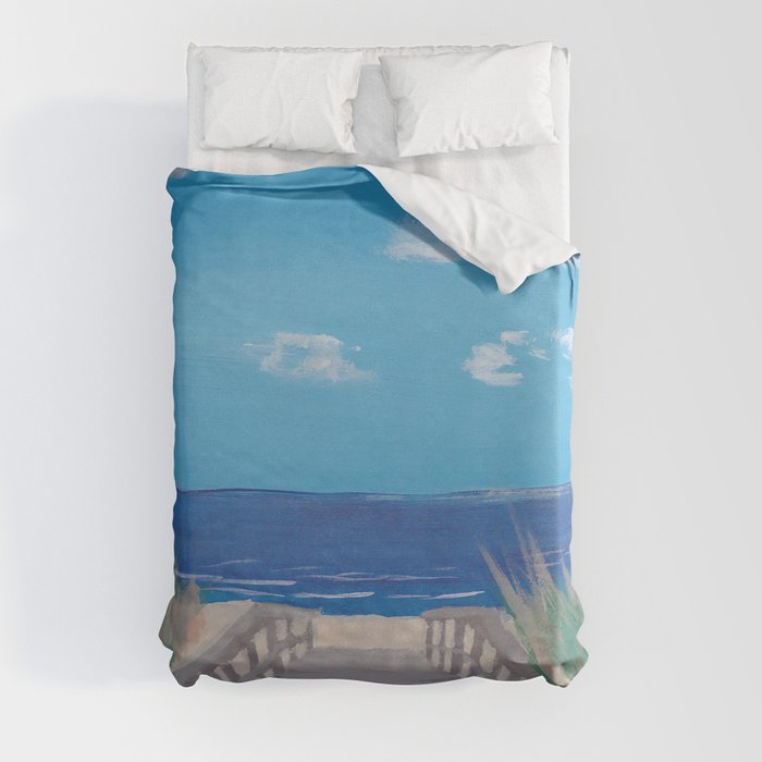 Beach Boardwalk Duvet Cover