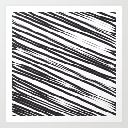 Black and white stripes background Art Print
