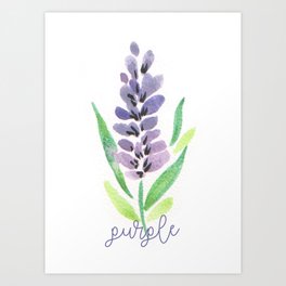 Purple flowers Art Print