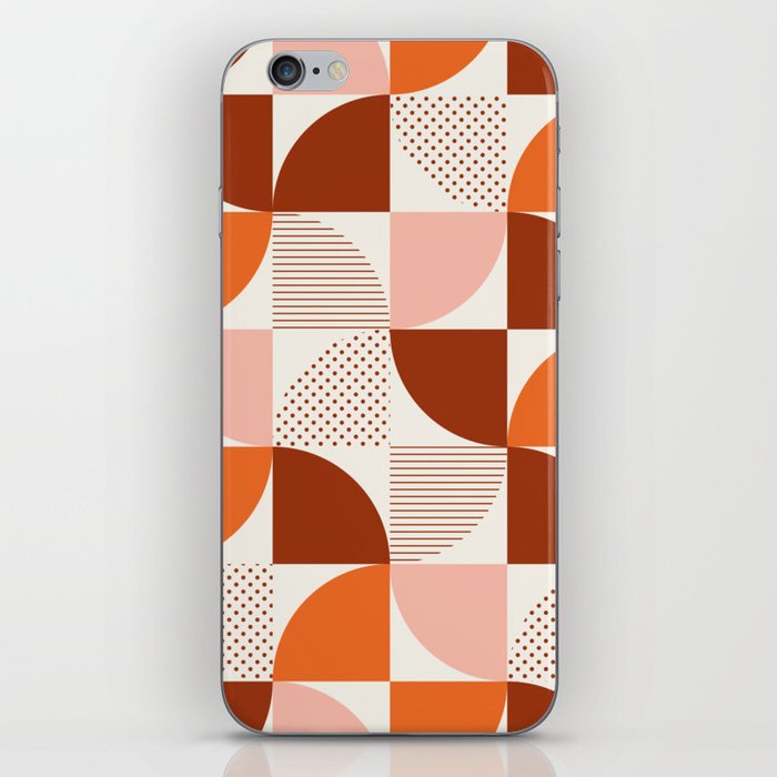 Mid Century Modern Abstract Shapes - Earthy Colors iPhone Skin