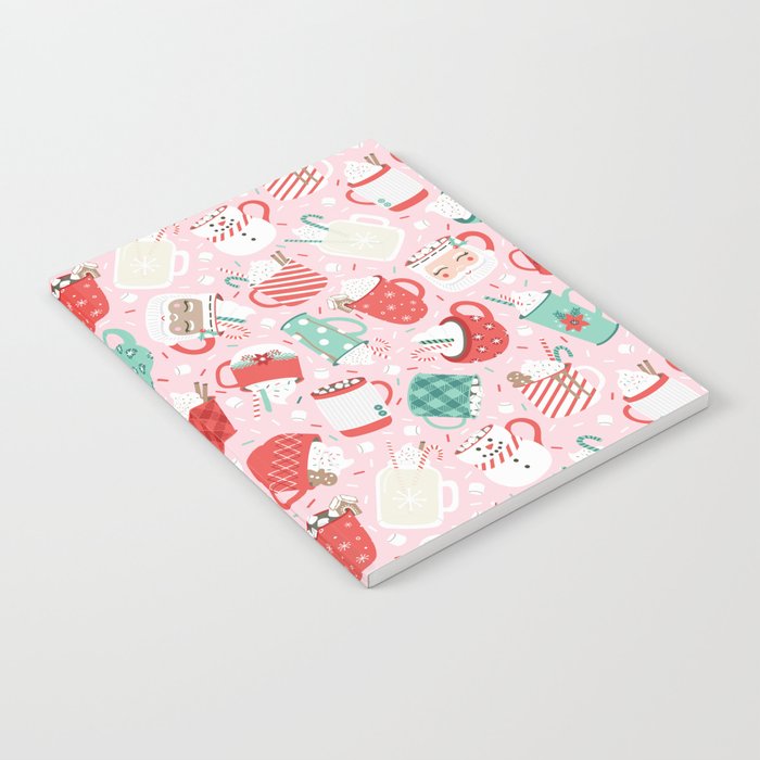 Christmas Cocoa Pink Notebook