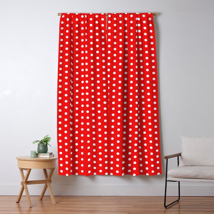 Christmas Polka Dot Blackout Curtain By Tas111 Society6