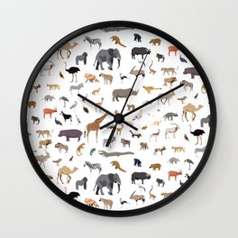 African animal pattern Wall Clock