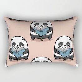 Panda is Reading Book Pattern Rectangular Pillow
