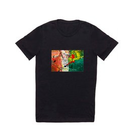 Red White and Green Italian Flag Abstract Painting T Shirt | Expressive, Colorful, Texture, Colors, Italian, Red, Acrylic, Artistic, White, Art 