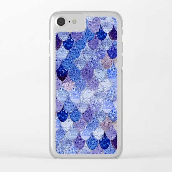 SUMMER MERMAID ROYAL BLUE Clear iPhone Case