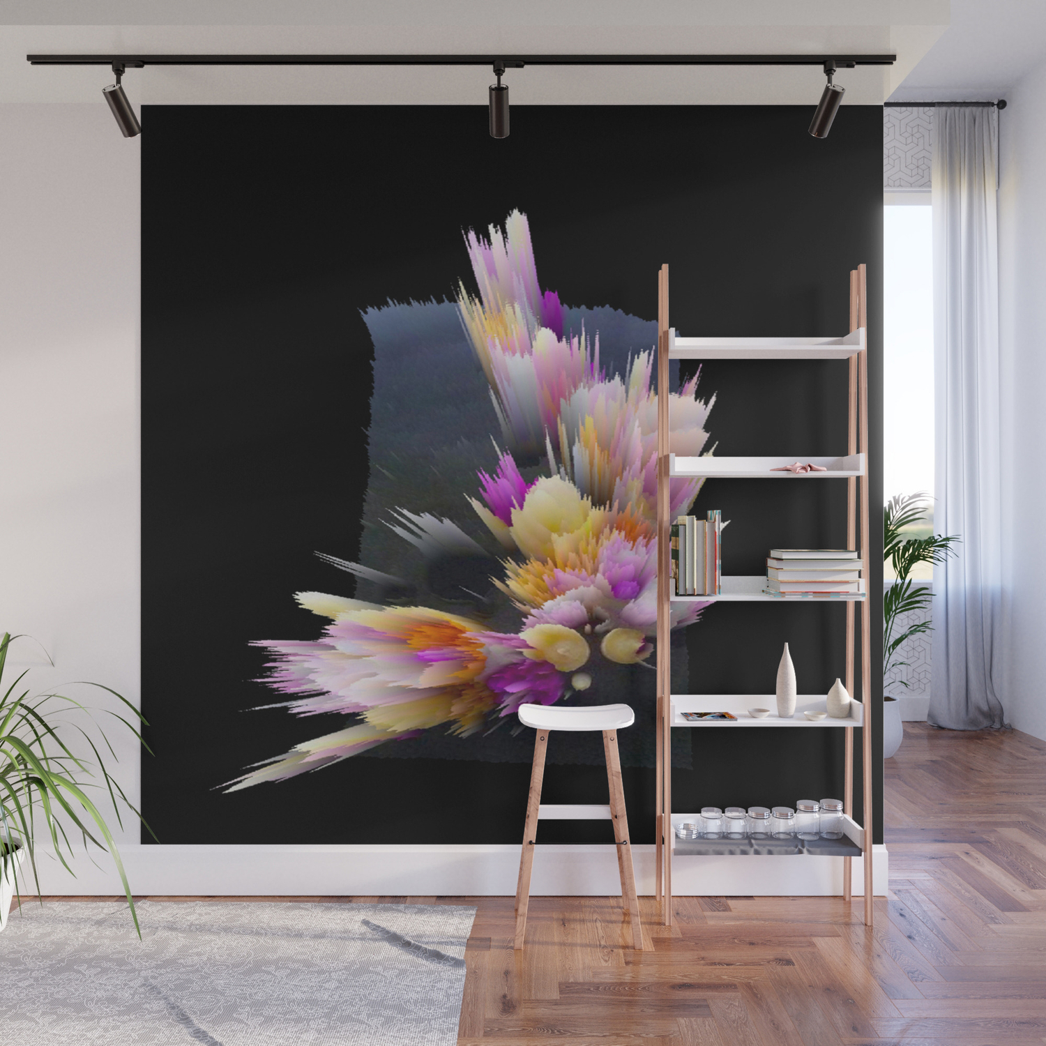 Flowers 3d Abstract Digital Painting Wall Mural By Katerina Ez