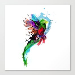 Watercolor Quetzal  Canvas Print