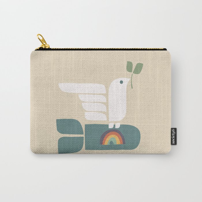 Peace dove and rainbow bomb Carry-All Pouch