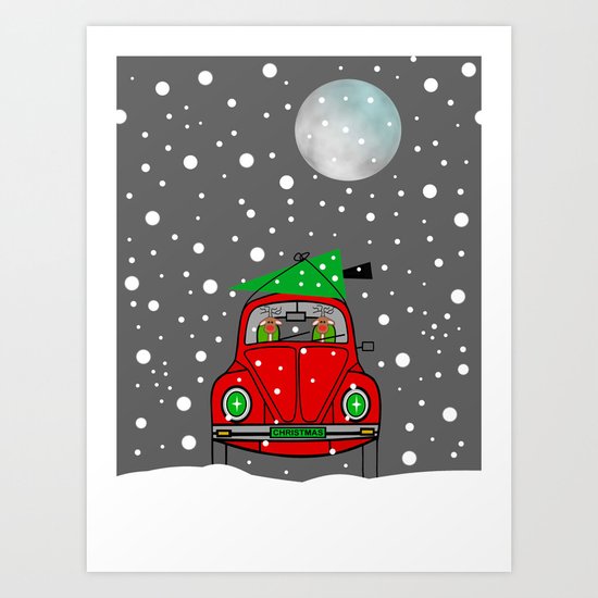 Santa Lane Art Print
