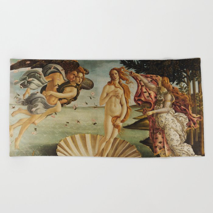 The Birth of Venus by Sandro Botticelli Beach Towel